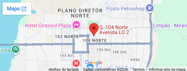 Mapa da localização da Solução TI Palmas